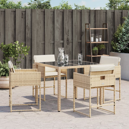 Garden Chairs With Cushions 4 Pcs Poly Rattan