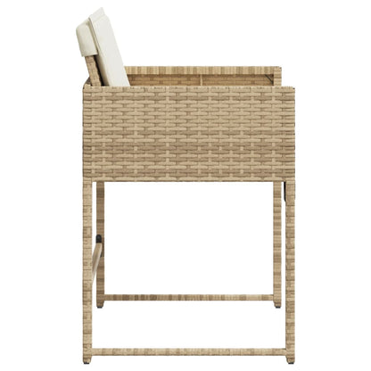 Garden Chairs With Cushions 4 Pcs Poly Rattan