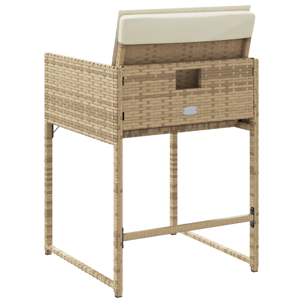 Garden Chairs With Cushions 4 Pcs Poly Rattan