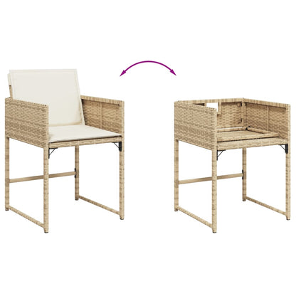 Garden Chairs With Cushions 4 Pcs Poly Rattan