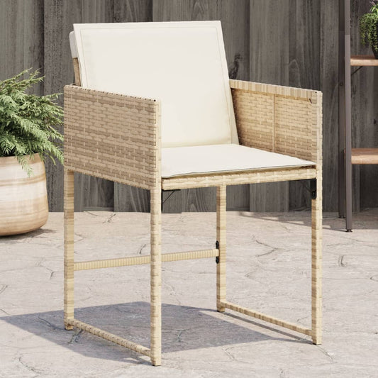 Garden Chairs With Cushions 4 Pcs Poly Rattan