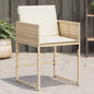 Garden Chairs With Cushions 4 Pcs Poly Rattan