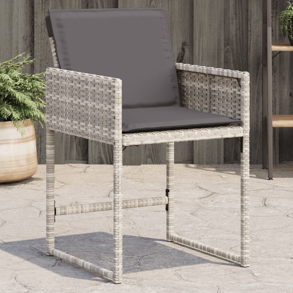 Garden Chairs With Cushions 4 Pcs Poly Rattan
