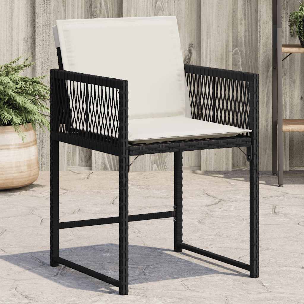 Garden Chairs With Cushions 4 Pcs Poly Rattan