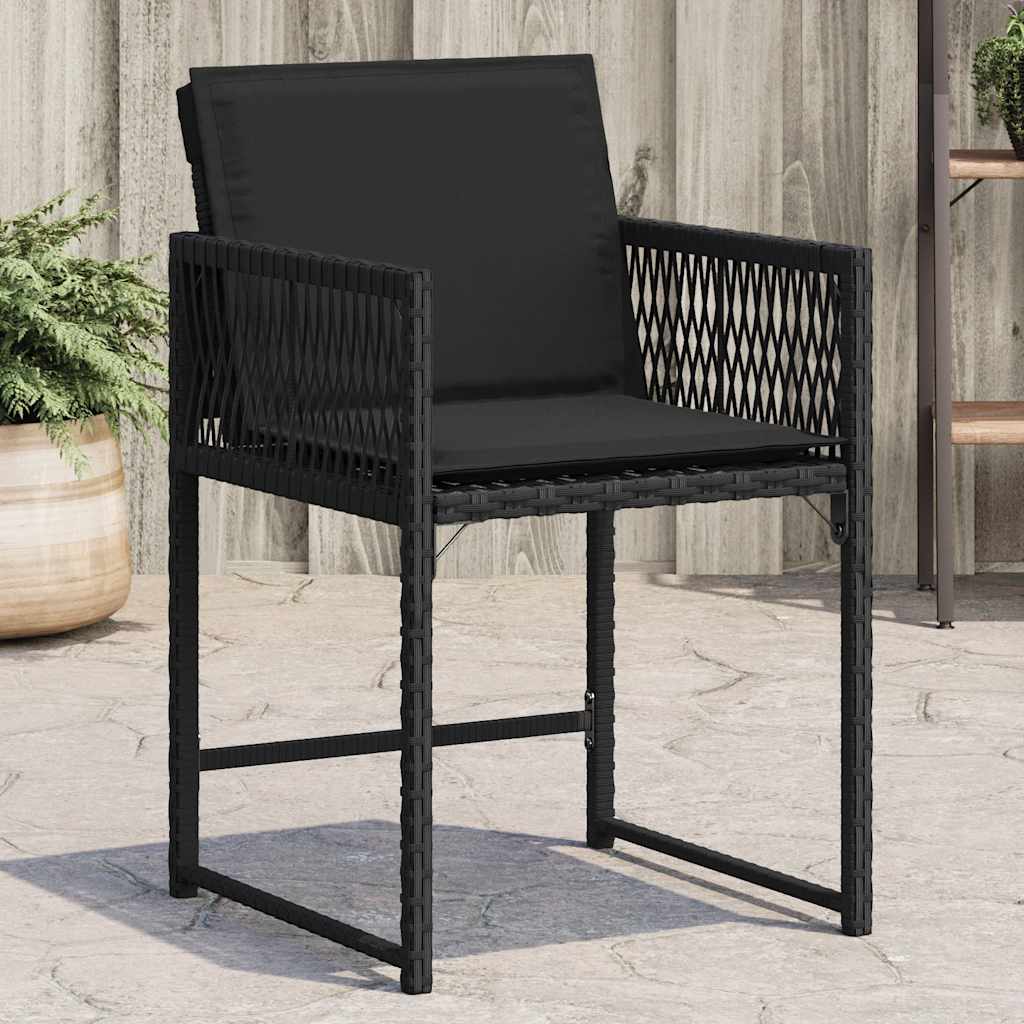 Garden Chairs With Cushions 4 Pcs Poly Rattan