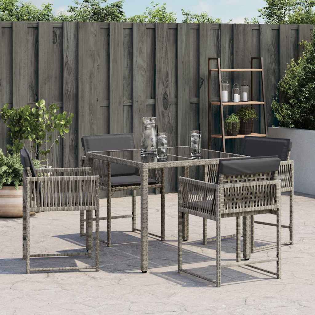Garden Chairs With Cushions 4 Pcs Poly Rattan