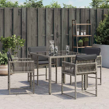 Garden Chairs With Cushions 4 Pcs Poly Rattan