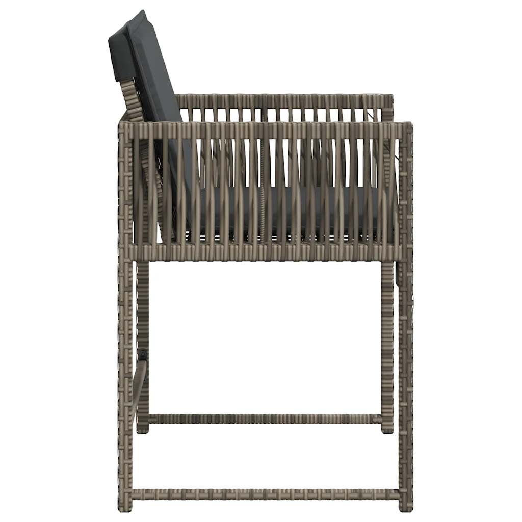 Garden Chairs With Cushions 4 Pcs Poly Rattan