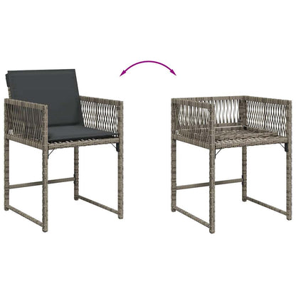 Garden Chairs With Cushions 4 Pcs Poly Rattan