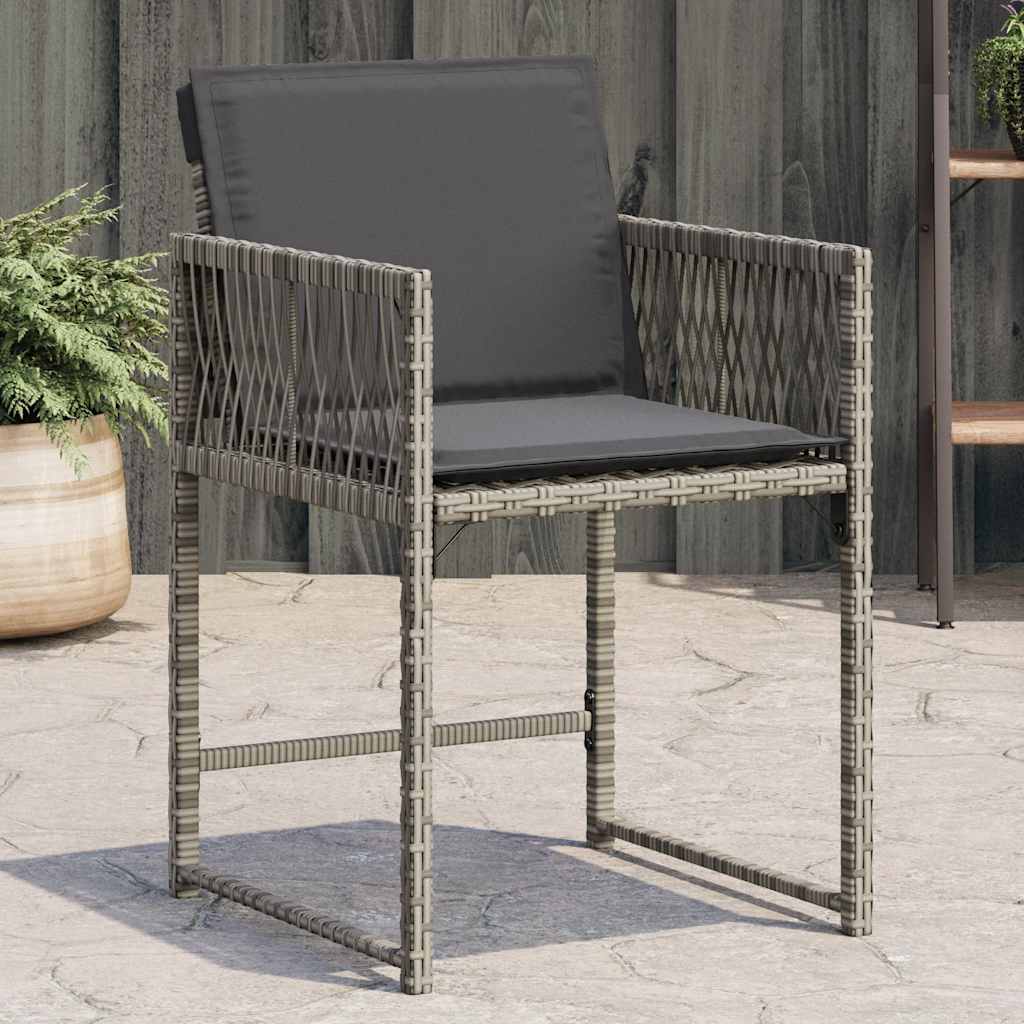Garden Chairs With Cushions 4 Pcs Poly Rattan