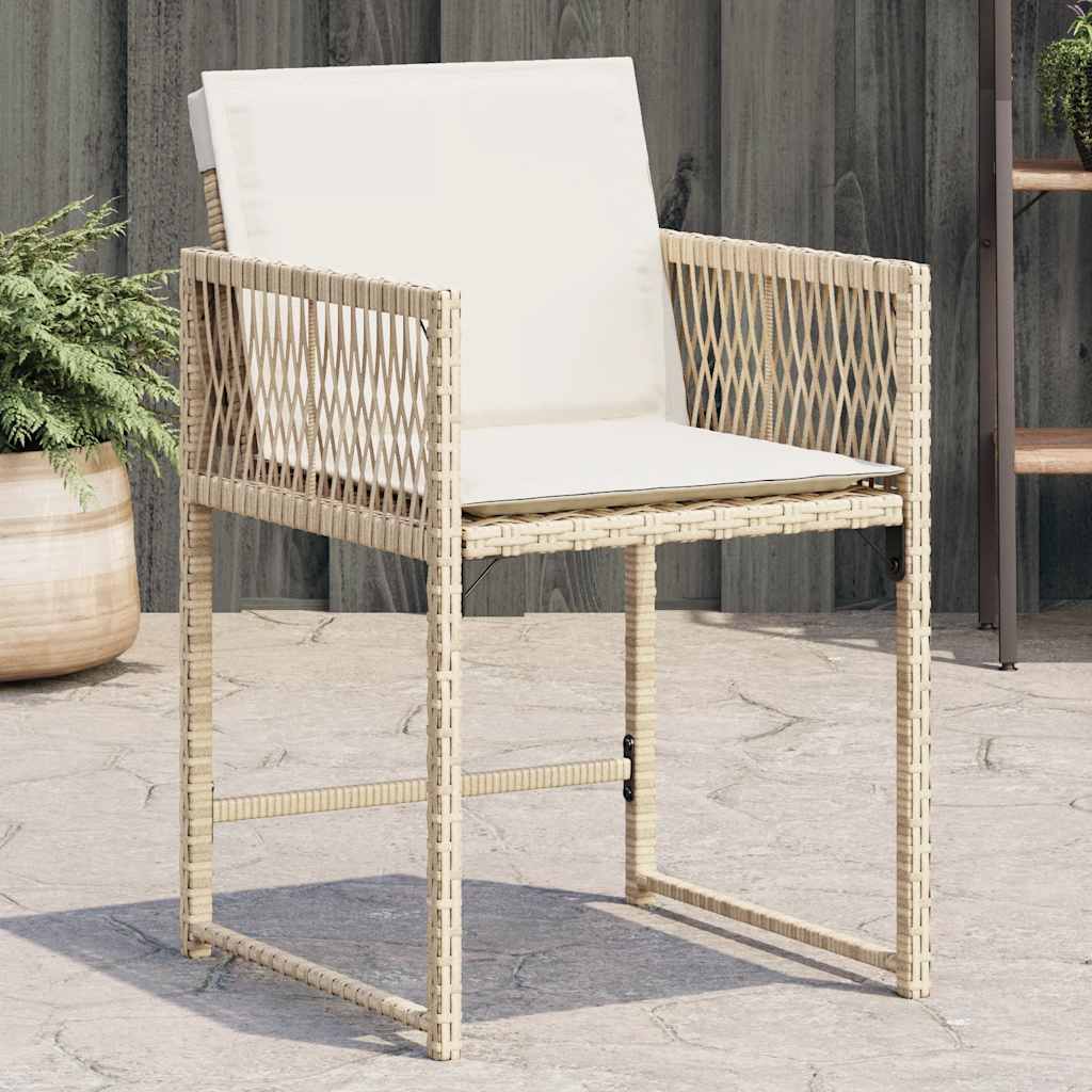 Garden Chairs With Cushions 4 Pcs Poly Rattan
