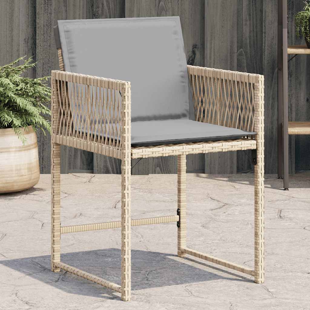 Garden Chairs With Cushions 4 Pcs Poly Rattan