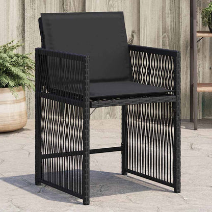 Garden Chairs With Cushions 4 Pcs Poly Rattan