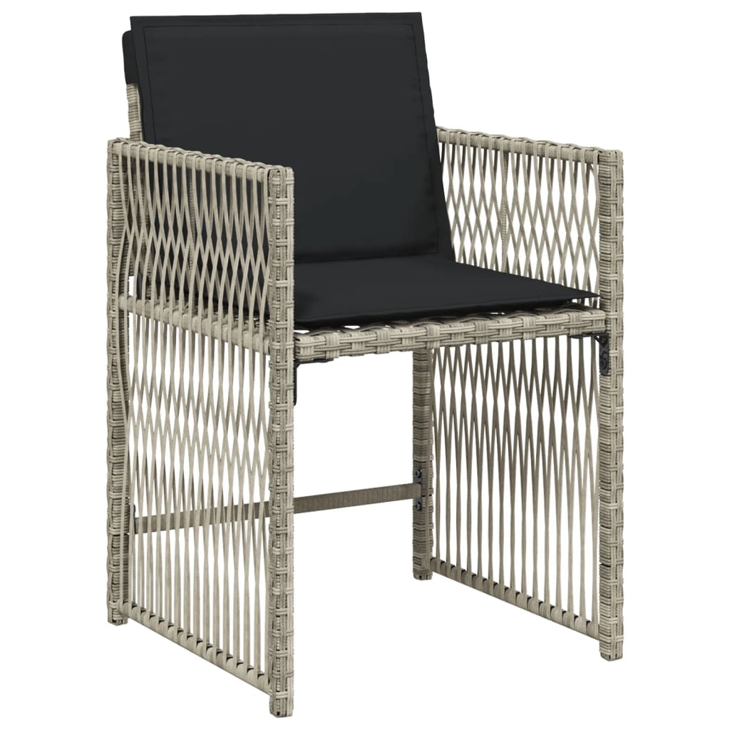 Garden Chairs With Cushions 4 Pcs Poly Rattan