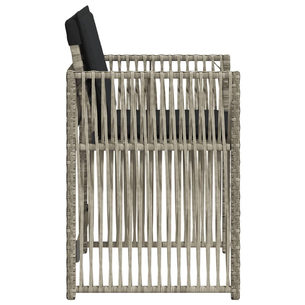 Garden Chairs With Cushions 4 Pcs Poly Rattan