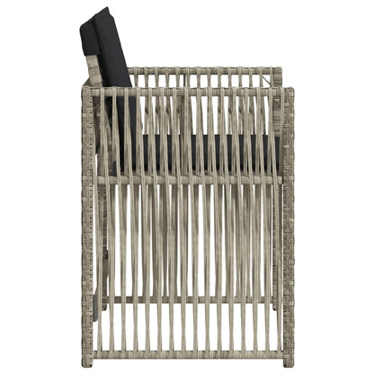Garden Chairs With Cushions 4 Pcs Poly Rattan