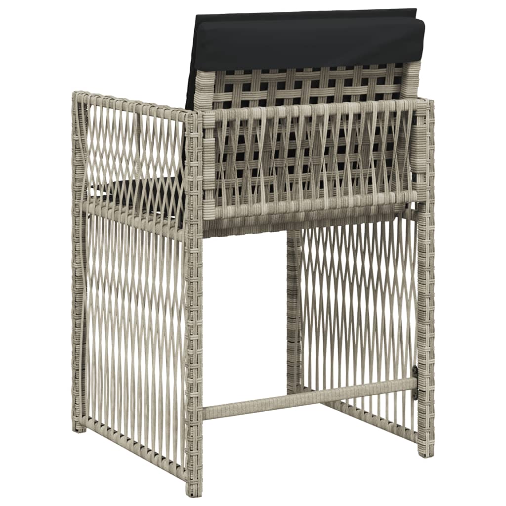 Garden Chairs With Cushions 4 Pcs Poly Rattan