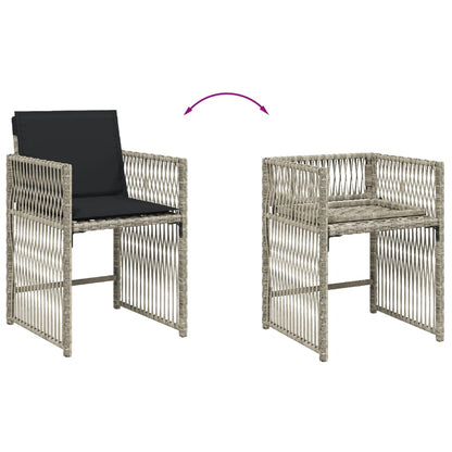 Garden Chairs With Cushions 4 Pcs Poly Rattan