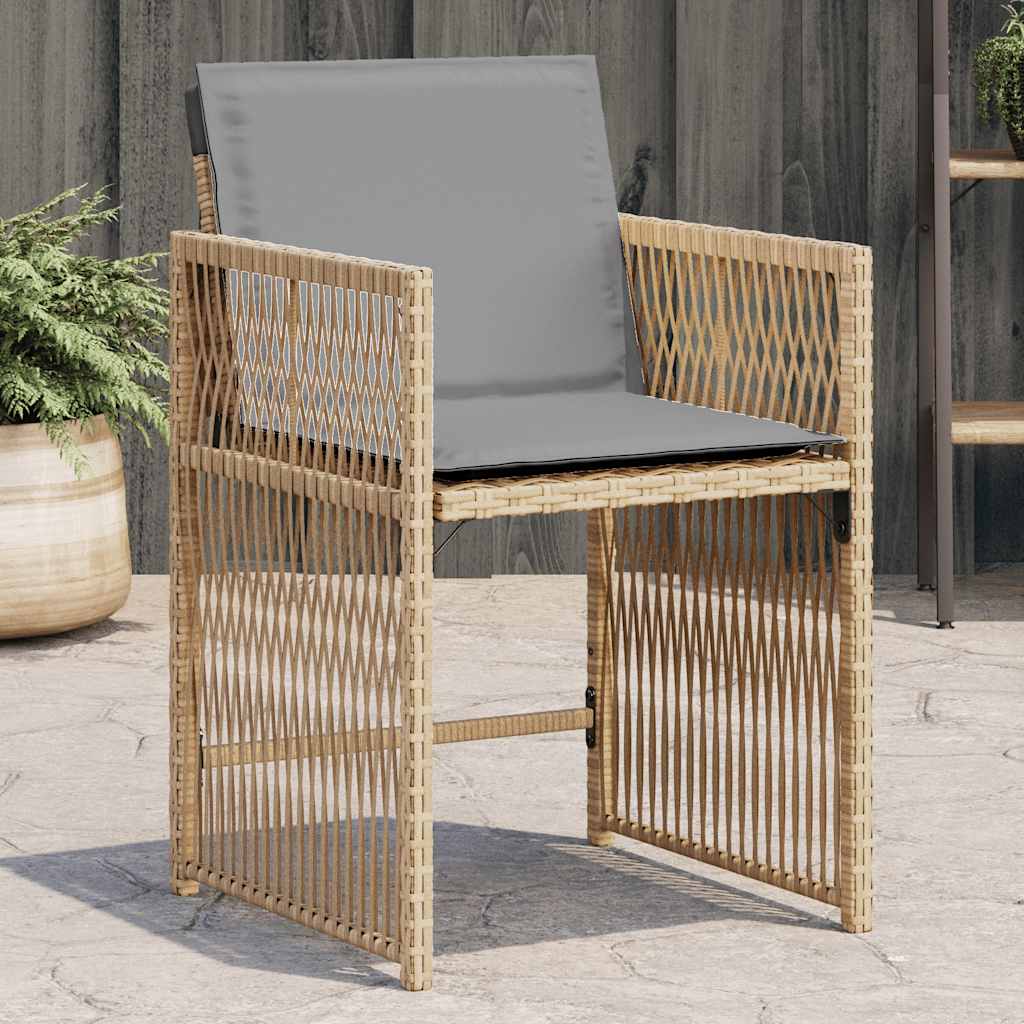 Garden Chairs With Cushions 4 Pcs Poly Rattan