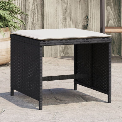 Garden Stools With Cushions 4 Pcs 41X41X36 Cm Poly Rattan