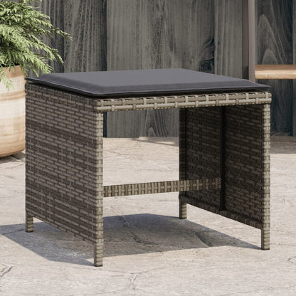 Garden Stools With Cushions 4 Pcs 41X41X36 Cm Poly Rattan