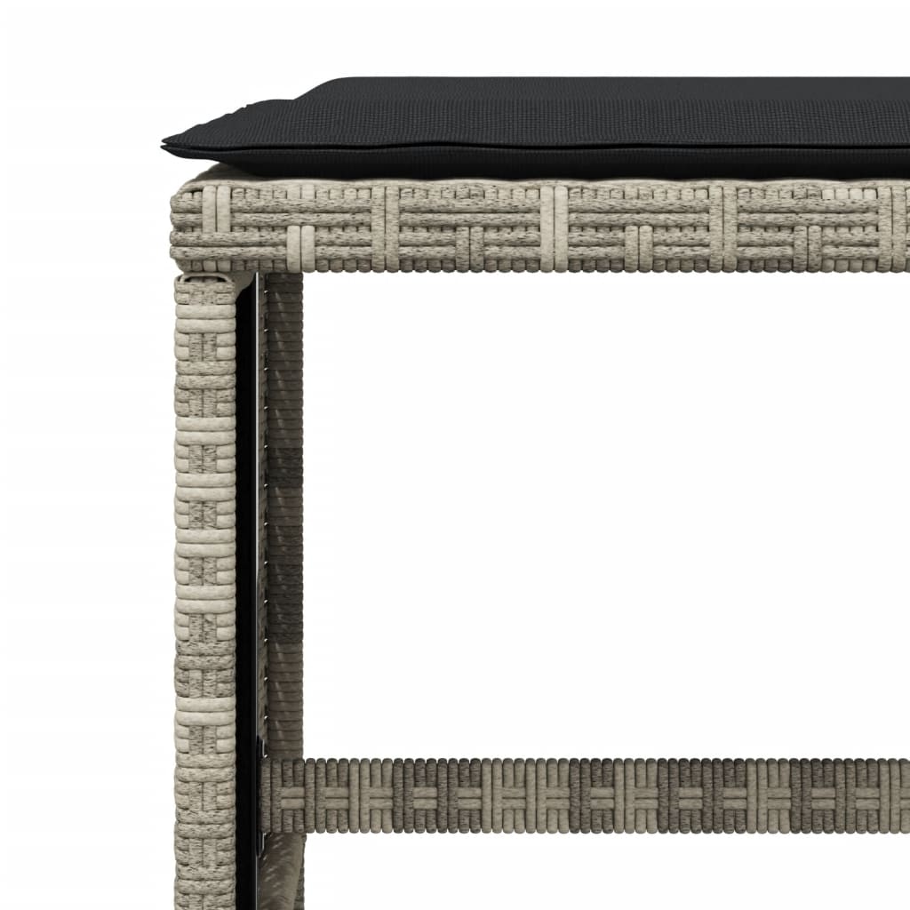 Garden Stools With Cushions 4 Pcs 41X41X36 Cm Poly Rattan