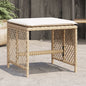 Garden Stools With Cushions 4 Pcs 41X41X36 Cm Poly Rattan
