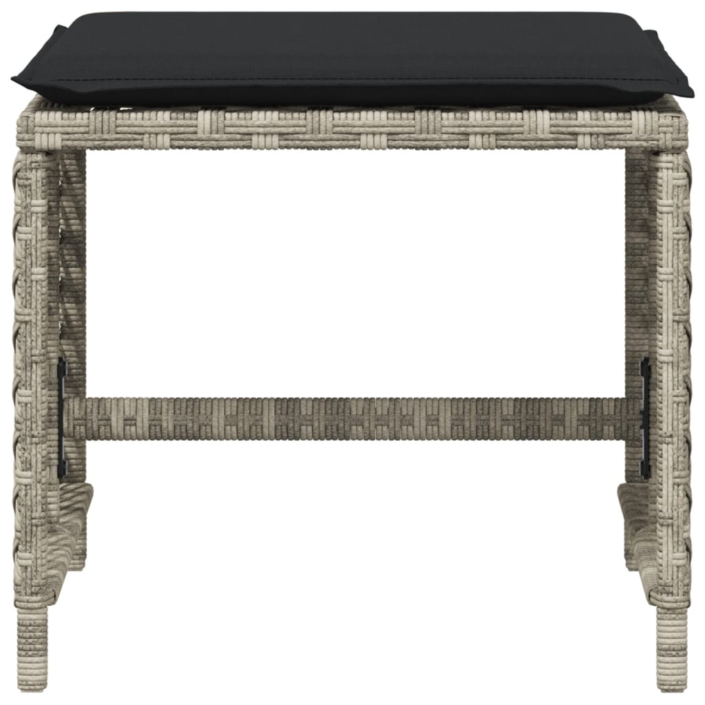 Garden Stools With Cushions 4 Pcs 41X41X36 Cm Poly Rattan