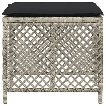 Garden Stools With Cushions 4 Pcs 41X41X36 Cm Poly Rattan