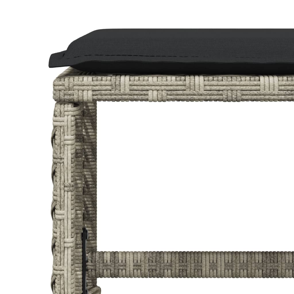 Garden Stools With Cushions 4 Pcs 41X41X36 Cm Poly Rattan
