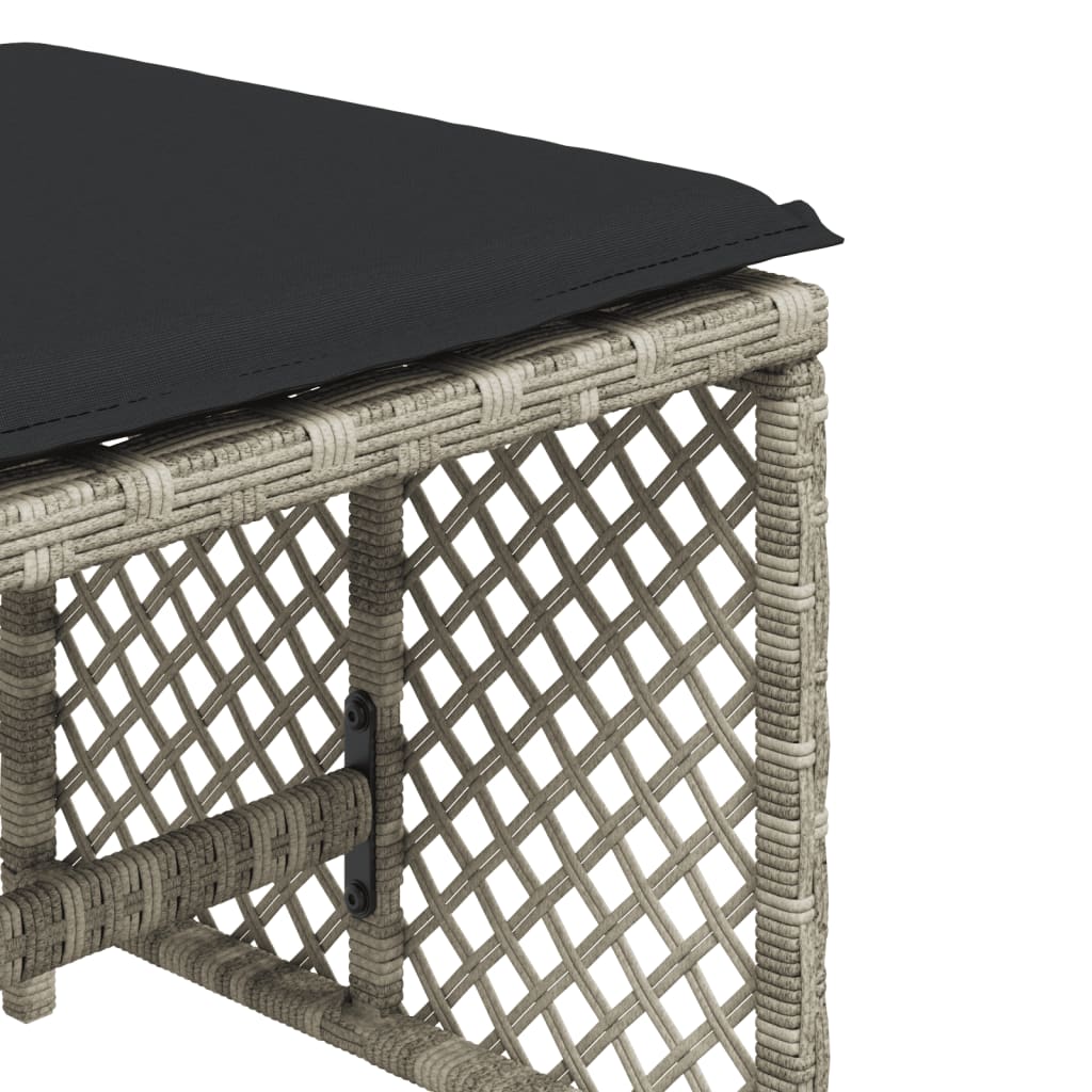 Garden Stools With Cushions 4 Pcs 41X41X36 Cm Poly Rattan