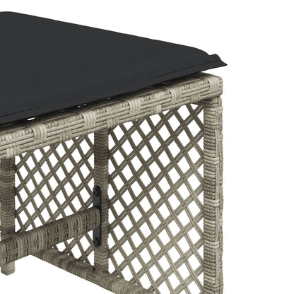 Garden Stools With Cushions 4 Pcs 41X41X36 Cm Poly Rattan