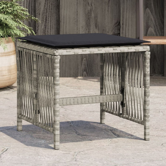 Garden Stools With Cushions 4 Pcs 41X41X36 Cm Poly Rattan