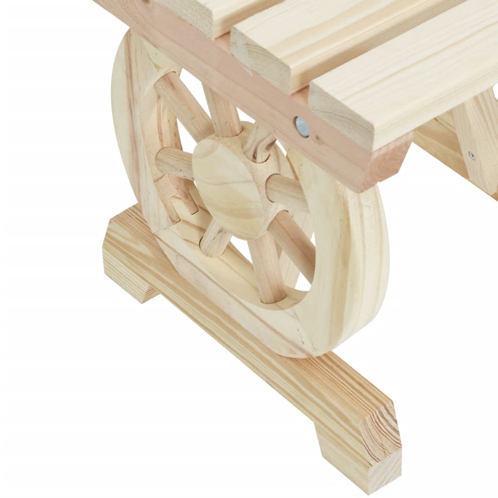 Garden Footstool 40X36.5X38.5 Cm Solid Wood Fir