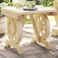Garden Footstool 40X36.5X38.5 Cm Solid Wood Fir