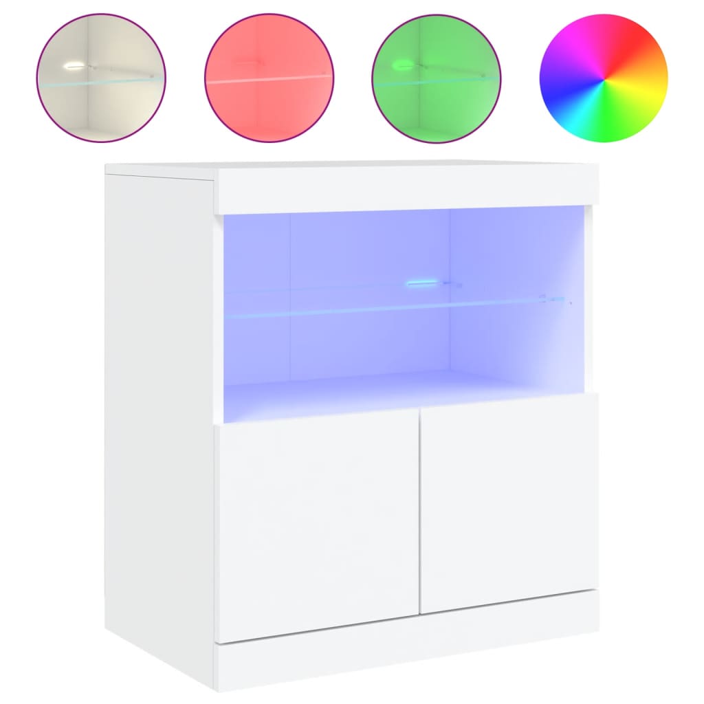 Sideboard With Led Lights 60X37X67 Cm