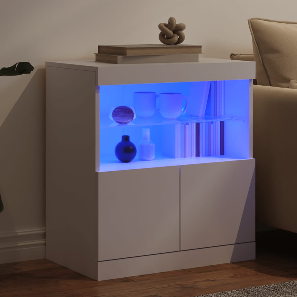 Sideboard With Led Lights 60X37X67 Cm