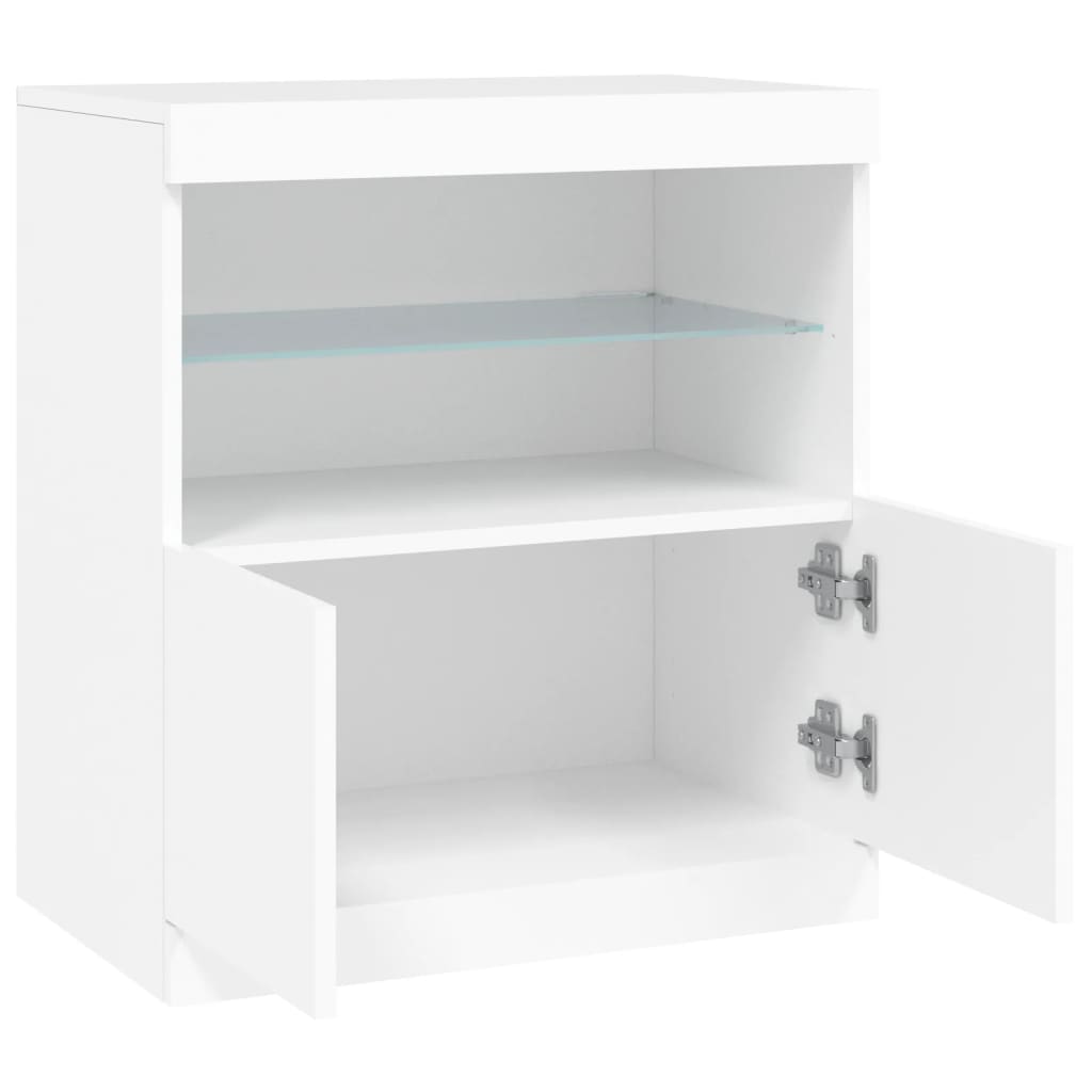 Sideboard With Led Lights 60X37X67 Cm
