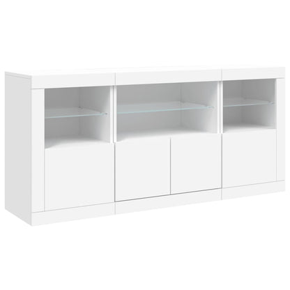 Sideboard With Led Lights 142.5X37X67 Cm