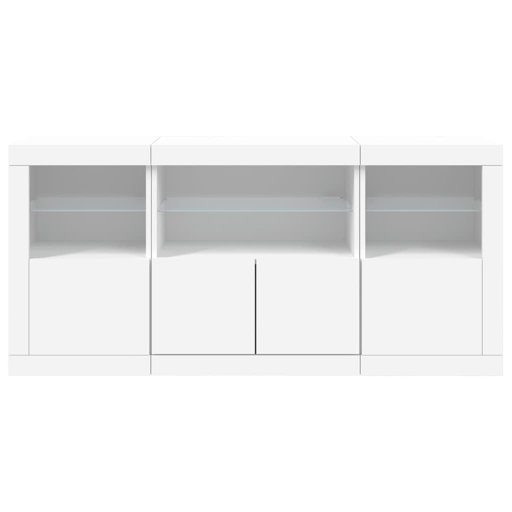 Sideboard With Led Lights 142.5X37X67 Cm