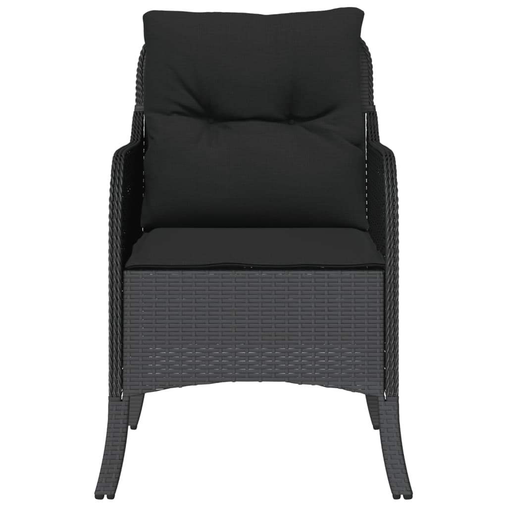 Garden Chairs With Cushions 2 Pcs Poly Rattan