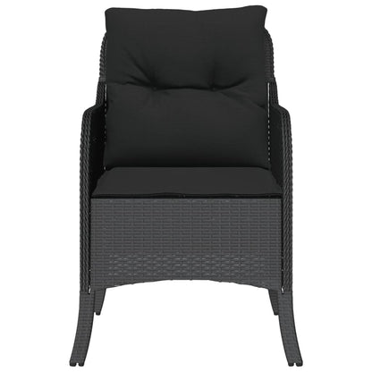 Garden Chairs With Cushions 2 Pcs Poly Rattan