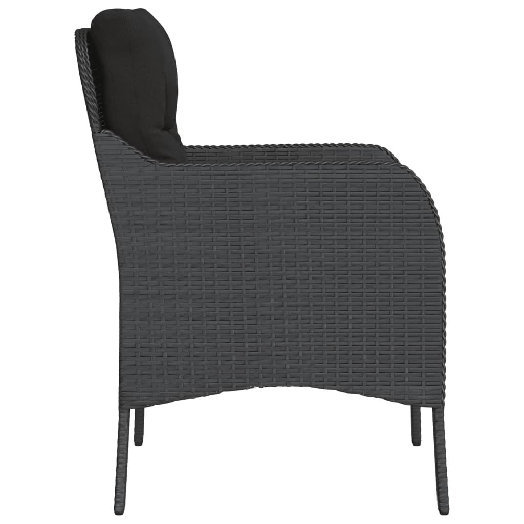 Garden Chairs With Cushions 2 Pcs Poly Rattan