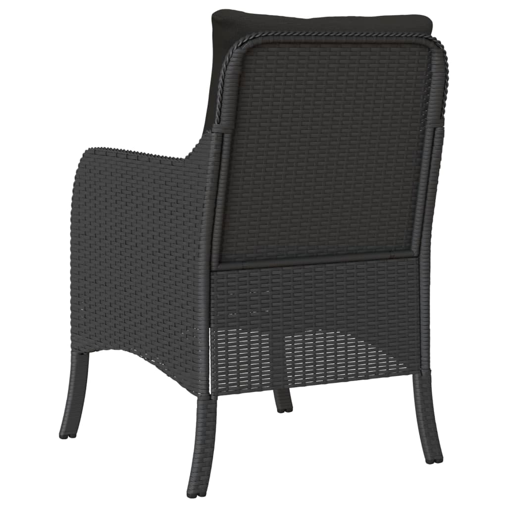 Garden Chairs With Cushions 2 Pcs Poly Rattan