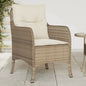 Garden Chairs With Cushions 2 Pcs Poly Rattan