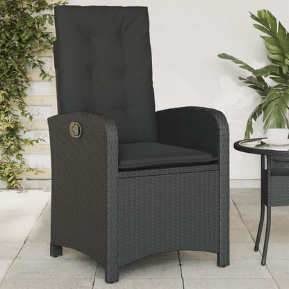 Reclining Garden Chairs 2 Pcs With Cushions Poly Rattan