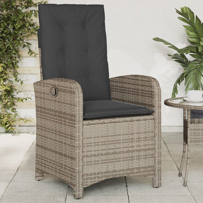 Reclining Garden Chairs 2 Pcs With Cushions Poly Rattan