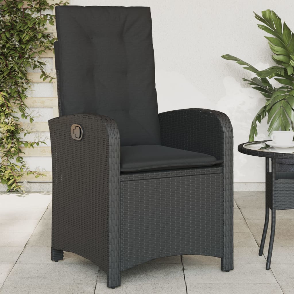 Reclining Garden Chairs 2 Pcs With Cushions Poly Rattan
