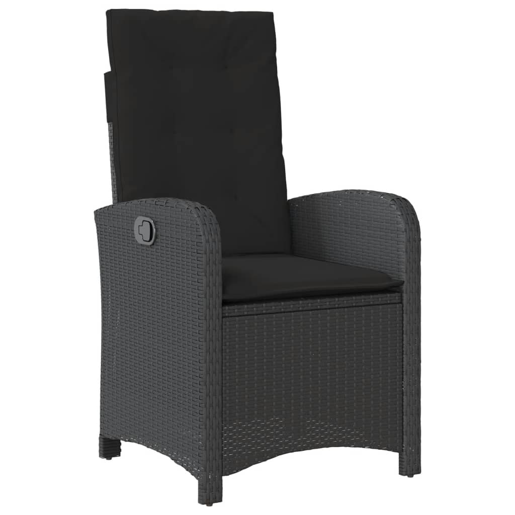 Reclining Garden Chairs 2 Pcs With Cushions Poly Rattan