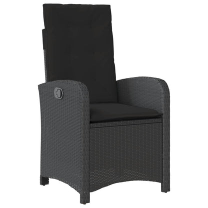 Reclining Garden Chairs 2 Pcs With Cushions Poly Rattan